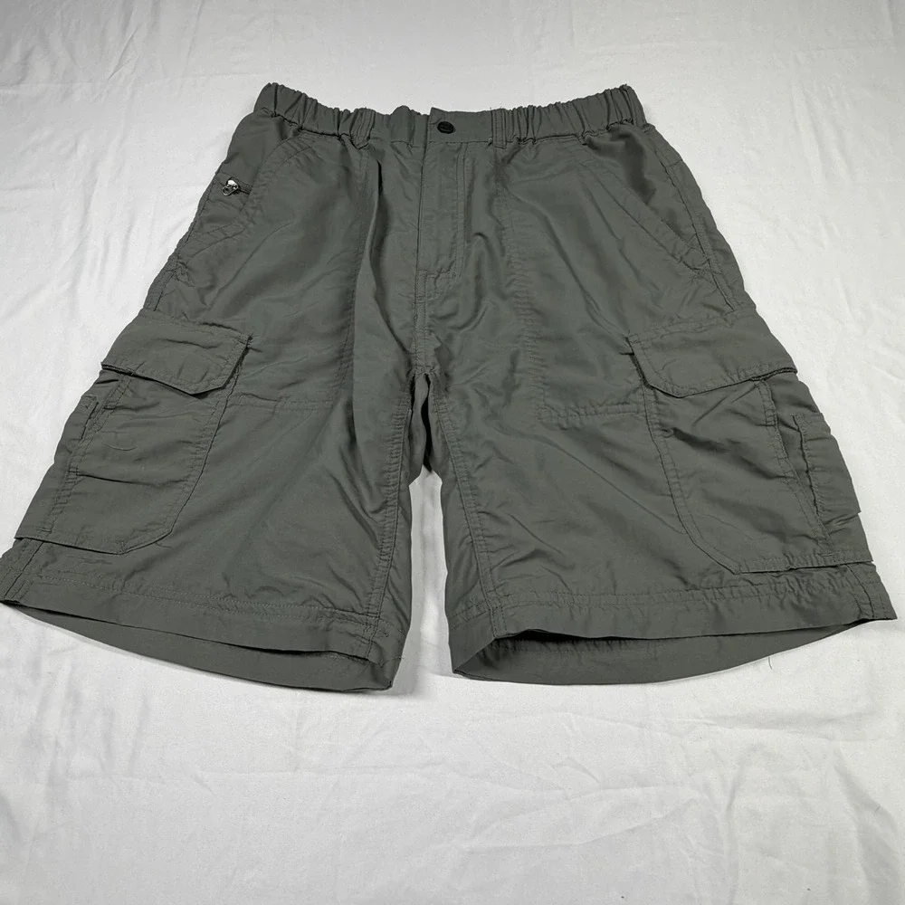 REI Cargo Shorts Gray Nylon Men's Regular Fit Flat Front 9